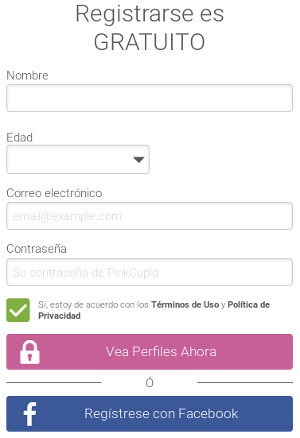 Registro en PinkCupid.com, elección de suscripción y precios